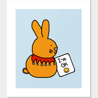 Bunny Rabbit says Im OK at Easter Posters and Art